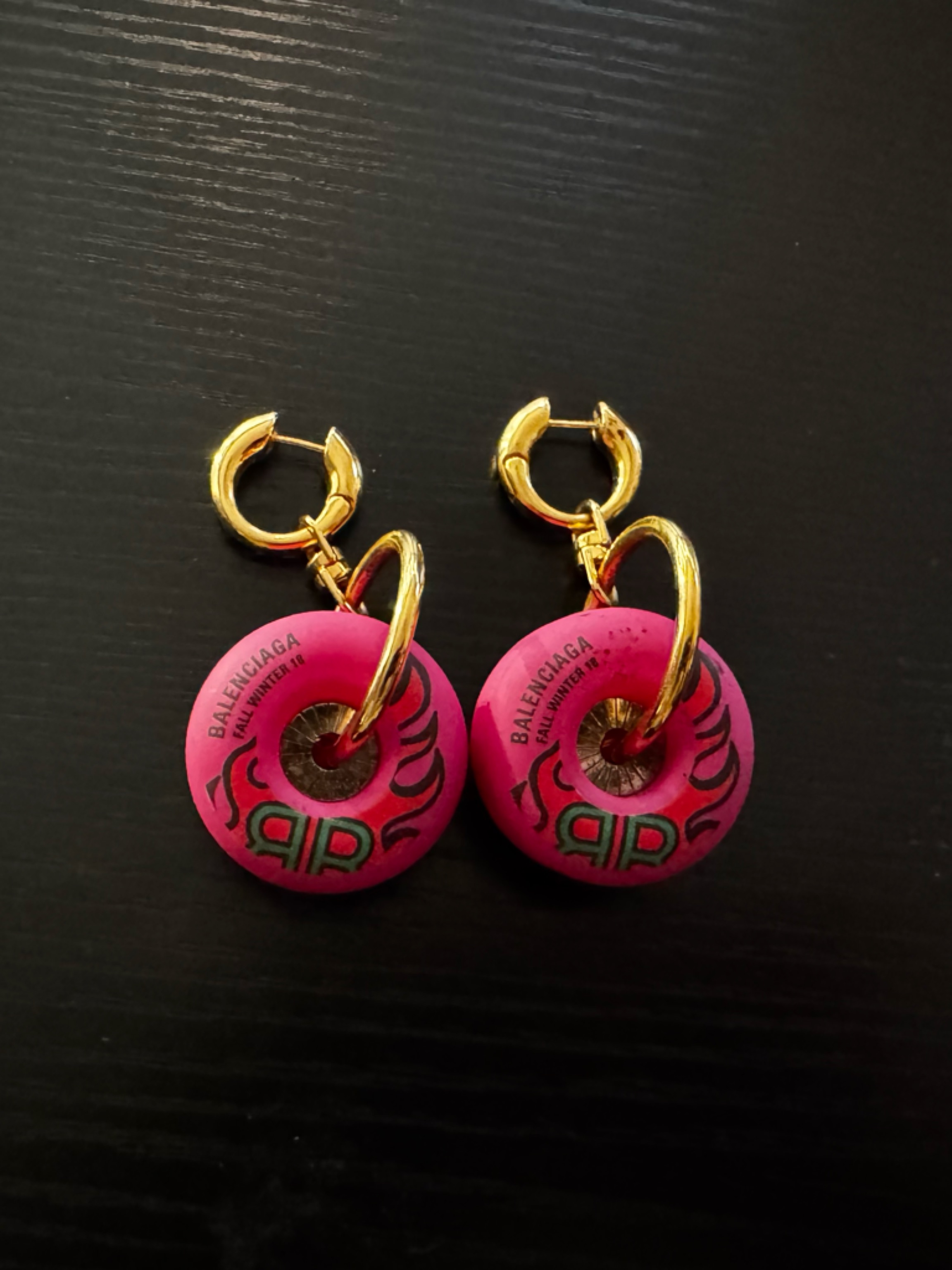 Balenciaga Skateboard Wheel Drop Earrings